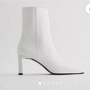 Zara white bootie
